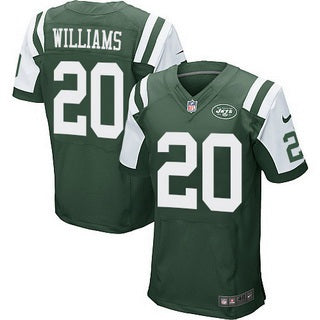 Mens New York Jets 20 Marcus Williams Green Team Color Nfl Nike Elite Jersey
