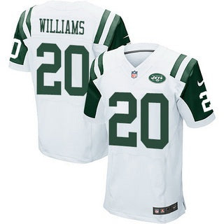 Mens New York Jets 20 Marcus Williams White Road Nfl Nike Elite Jersey