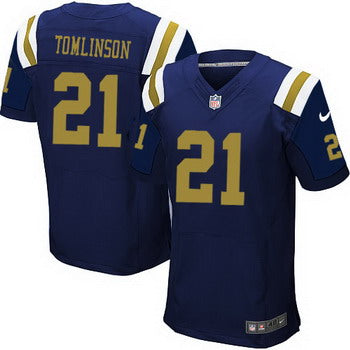 Mens New York Jets 21 Ladainian Tomlinson Navy Blue Alternate Nfl Nike Elite Jersey