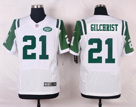 Mens New York Jets 21 Marcus Gilchrist White Road Nfl Nike Elite Jersey