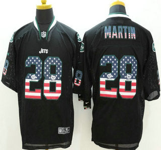 Mens New York Jets 28 Curtis Martin Nike 2015 Usa Flag Fashion Black Elite Jersey