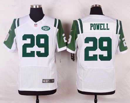 Mens New York Jets 29 Bilal Powell White Road Nfl Nike Elite Jersey