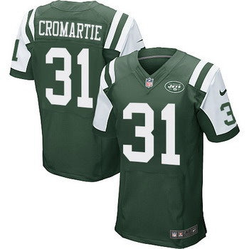 Mens New York Jets 31 Antonio Cromartie Green Team Color Nfl Nike Elite Jersey