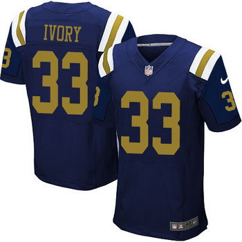 Mens New York Jets 33 Chris Ivory Navy Blue Alternate Nfl Nike Elite Jersey