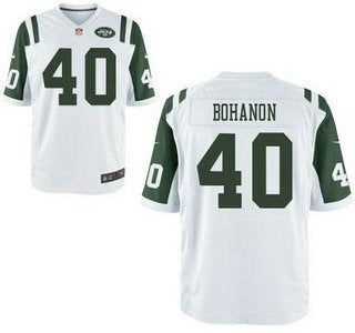 Mens New York Jets 40 Tommy Bohanon White Road Nfl Nike Elite Jersey