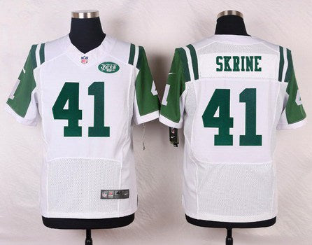 Mens New York Jets 41 Buster Skrine White Road Nfl Nike Elite Jersey