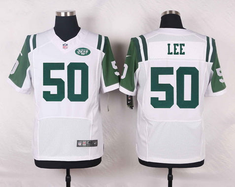 Mens New York Jets 50 Darron Lee White Road Nfl Nike Elite Jersey