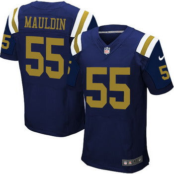 Mens New York Jets 55 Lorenzo Mauldin Navy Blue Alternate Nfl Nike Elite Jersey