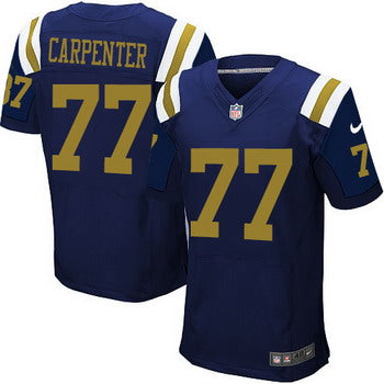 Mens New York Jets 77 James Carpenter Navy Blue Alternate Nfl Nike Elite Jersey