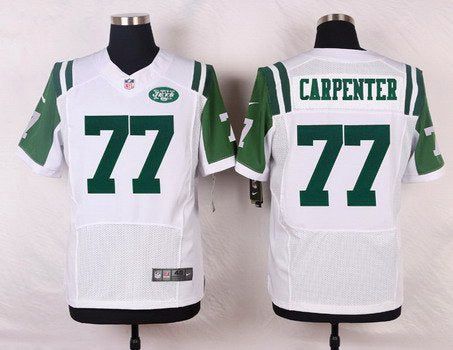 Mens New York Jets 77 James Carpenter White Road Nfl Nike Elite Jersey
