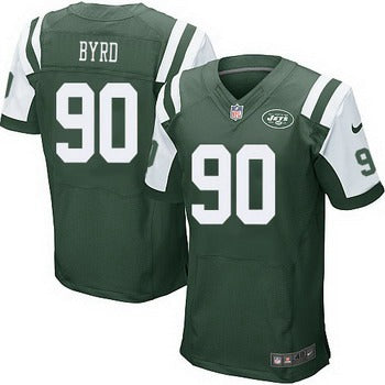 Mens New York Jets 90 Dennis Byrd Green Team Color Nfl Nike Elite Jersey