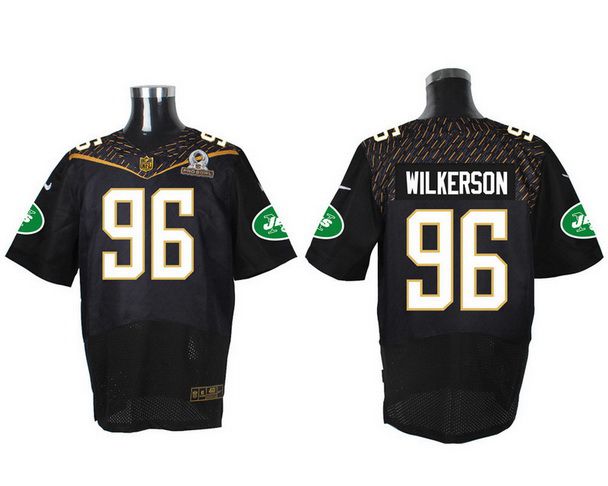 Mens New York Jets 96 Muhammad Wilkerson Black 2016 Pro Bowl Nike Elite Jersey