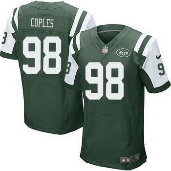 Mens New York Jets 98 Quinton Coples Green Team Color Nfl Nike Elite Jersey