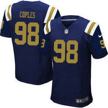 Mens New York Jets 98 Quinton Coples Navy Blue Alternate Nfl Nike Elite Jersey