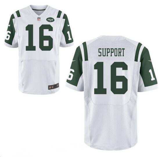 Mens New York Jets Resolute Support 16 Resolute White Road Stitched Nfl Nike Elite Jersey