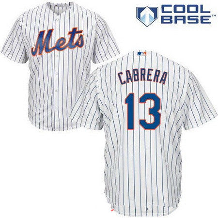 Mens New York Mets 13 Asdrubal Cabrera White Home Stitched Mlb Majestic Cool Base Jersey