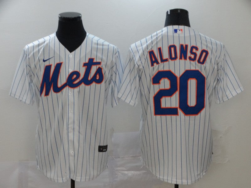 Mens New York Mets 20 Pete Alonso White Stitched Mlb Cool Base Nike Jersey
