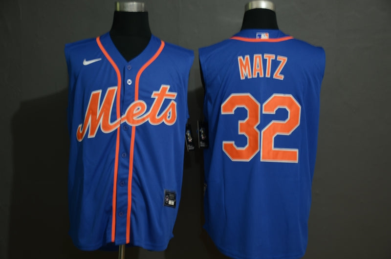 Mens New York Mets 32 Steven Matz Blue 2020 Cool And Refreshing Sleeveless Fan Stitched Mlb Nike Jersey