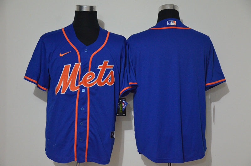 Mens New York Mets Blank Blue Stitched Mlb Cool Base Nike Jersey