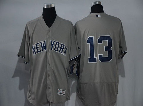 Mens New York Yankees 13 Alex Rodriguez Gray Road 2016 Flexbase Majestic Baseball Jersey