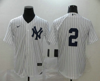 Mens New York Yankees 2 Derek Jeter White No Name Stitched Mlb Cool Base Nike Jersey