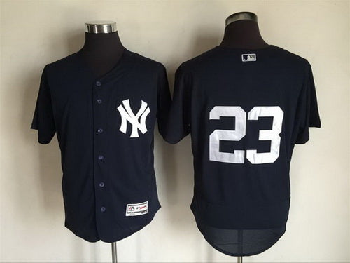Mens New York Yankees 23 Don Mattingly Retired Navy Blue 2016 Flexbase Majestic Baseball Jersey