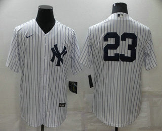 Mens New York Yankees 23 Don Mattingly White No Name Stitched Mlb Nike Cool Base Jersey