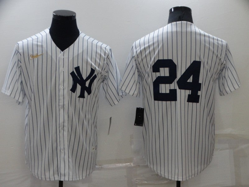 Mens New York Yankees 24 Gary Sanchez No Name White Throwback Stitched Mlb Cool Base Nike Jersey