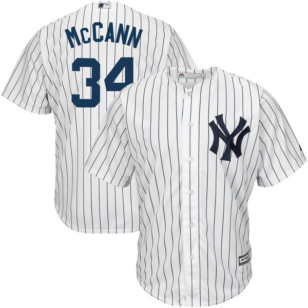 Mens New York Yankees 34 Brian Mccann White Home Stitched Mlb Majestic Cool Base Jersey
