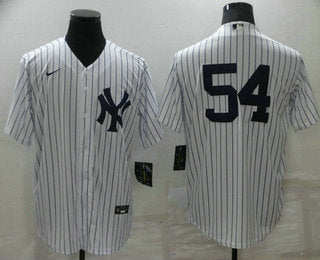 Mens New York Yankees 54 Aroldis Chapman White No Name Stitched Mlb Nike Cool Base Jersey
