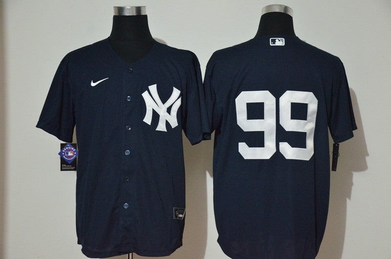Mens New York Yankees 99 Aaron Judge No Name Navy Blue Stitched Mlb Cool Base Nike Jersey