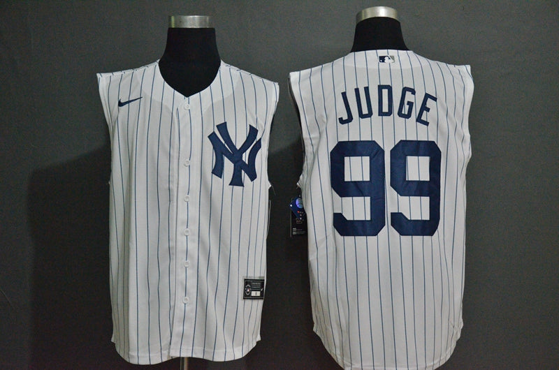 Mens New York Yankees 99 Aaron Judge White 2020 Cool And Refreshing Sleeveless Fan Stitched Mlb Nike Jersey