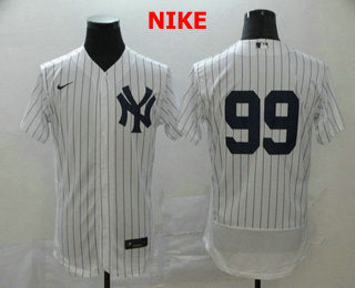 Mens New York Yankees 99 Aaron Judge White Home No Name Stitched Mlb Flex Base Nike Jersey