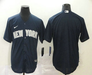 Mens New York Yankees Blank Navy Blue Stitched Mlb Cool Base Nike Jersey
