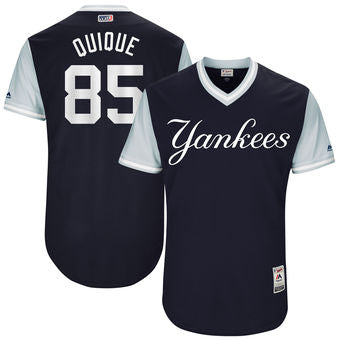 Mens New York Yankees Luis Cessa Quique Majestic Navy 2017 Players Weekend Authentic Jersey