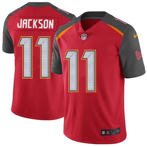 Mens Nike Buccaneers 11 Desean Jackson Red Team Color Stitched Nfl Vapor Untouchable Limited Jersey
