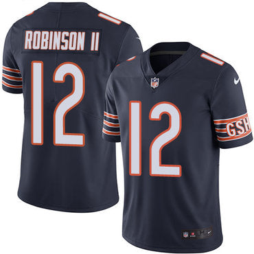Mens Nike Chicago Bears 12 Allen Robinson Ii Navy Blue Team Color Stitched Nfl Vapor Untouchable Limited Jersey