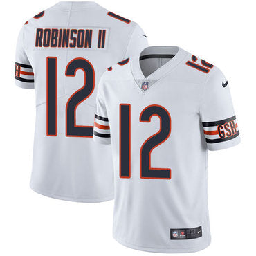 Mens Nike Chicago Bears 12 Allen Robinson Ii White Stitched Nfl Vapor Untouchable Limited Jersey