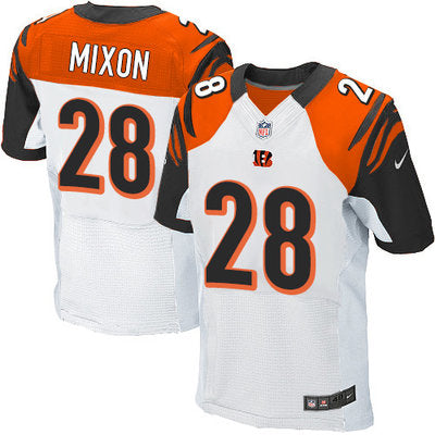 Mens Nike Cincinnati Bengals 28 Joe Mixon White Mens Stitched Nfl Elite Jersey
