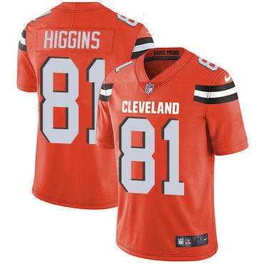 Mens Nike Cleveland Browns 81 Rashard Higgins Orange Alternate Vapor Untouchable Limited Player Nfl Jersey