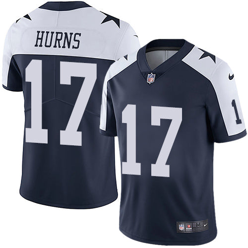 Mens Nike Dallas Cowboys 17 Allen Hurns Navy Blue Thanksgiving Stitched Nfl Vapor Untouchable Limited Throwback Jersey