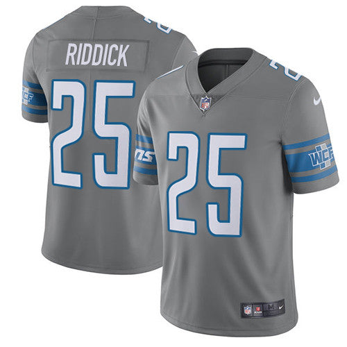 Mens Nike Detroit Lions 25 Theo Riddick Elite Steel Rush Nfl Jersey