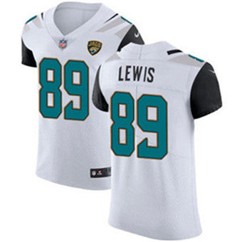 Mens Nike Jacksonville Jaguars 89 Marcedes Lewis White Stitched Nfl Vapor Untouchable Elite Jersey