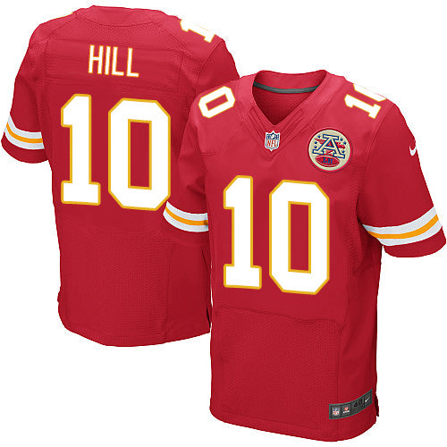 Mens Nike Kansas City Chiefs 10 Tyreek Hill Elite Red Team Color Jersey
