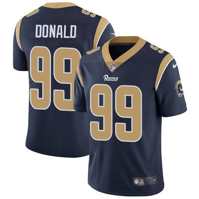 Mens Nike Los Angeles Rams 99 Aaron Donald Navy Blue Team Color Stitched Nfl Vapor Untouchable Limited Jersey