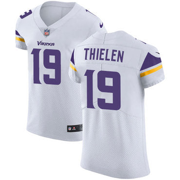 Mens Nike Minnesota Vikings 19 Adam Thielen White Stitched Nfl Vapor Untouchable Elite Jersey