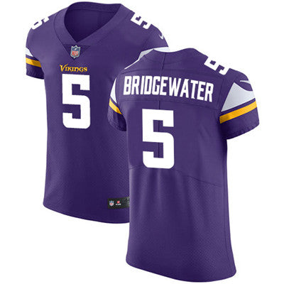 Mens Nike Minnesota Vikings 5 Teddy Bridgewater Purple Team Color Stitched Nfl Vapor Untouchable Elite Jersey