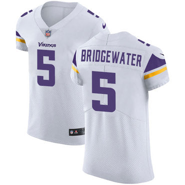 Mens Nike Minnesota Vikings 5 Teddy Bridgewater White Stitched Nfl Vapor Untouchable Elite Jersey