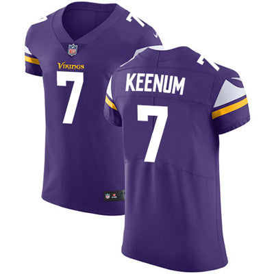 Mens Nike Minnesota Vikings 7 Case Keenum Purple Team Color Stitched Nfl Vapor Untouchable Elite Jersey