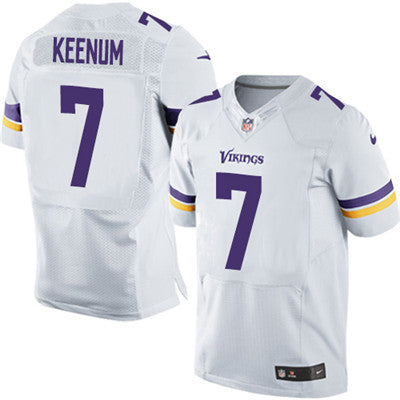 Mens Nike Minnesota Vikings 7 Case Keenum White Stitched Nfl Elite Jersey